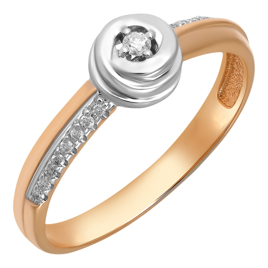 Кольцо, золото, бриллиант, 1012237